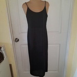 Horchow black spaghetti strap maxi